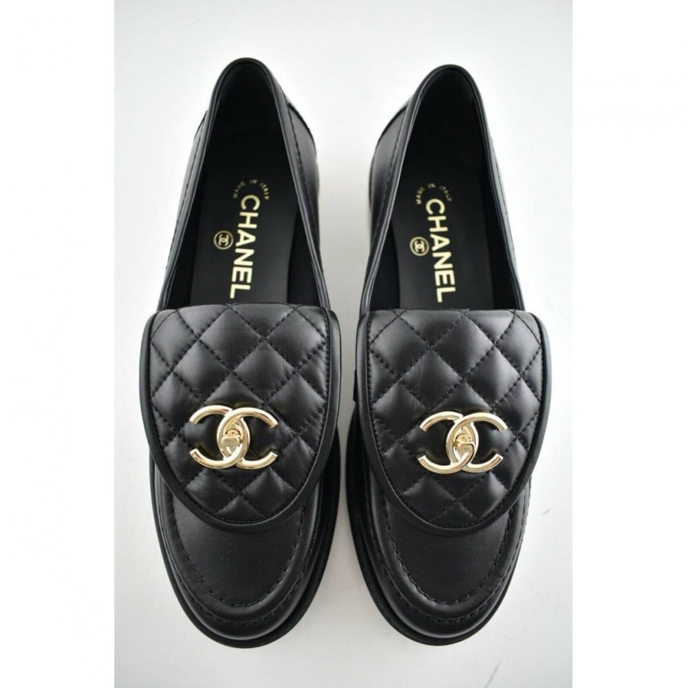 CHANEL- LOAFERS TURNLOCK - MOCCASIN
